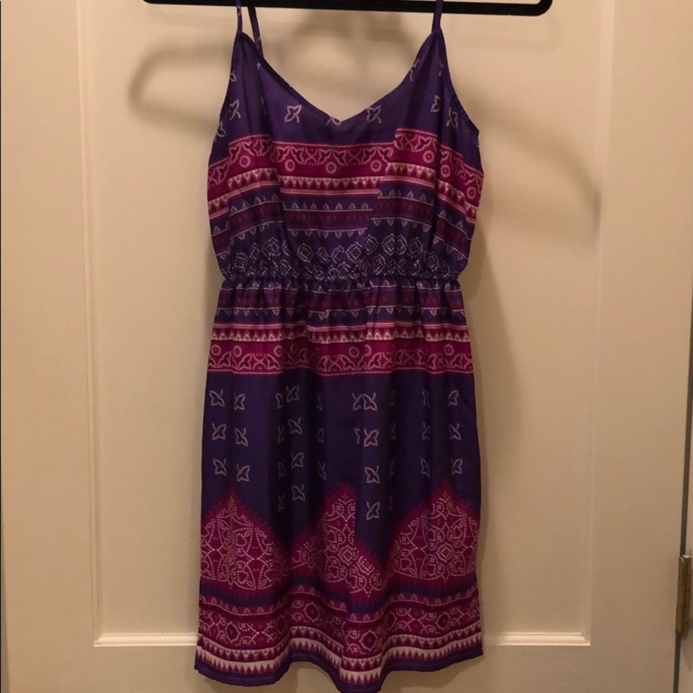Pink & purple strappy dress